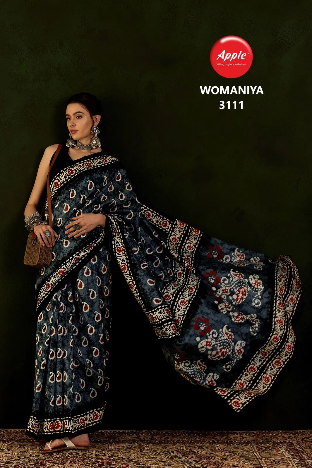 Womaniya 31 By Apple Designer Printed Bhagalpuri Silk Sarees Wholesale Online
